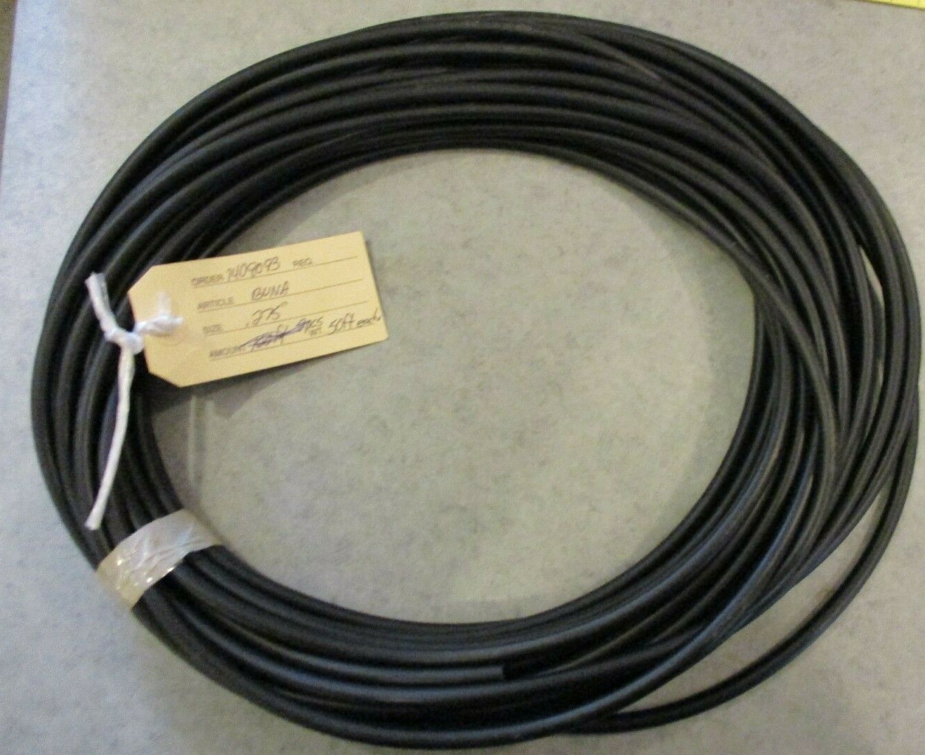 1/4" O-ring cord.  Buna-70.  (1/4" nominal.  0.275" actual).  Price per foot.