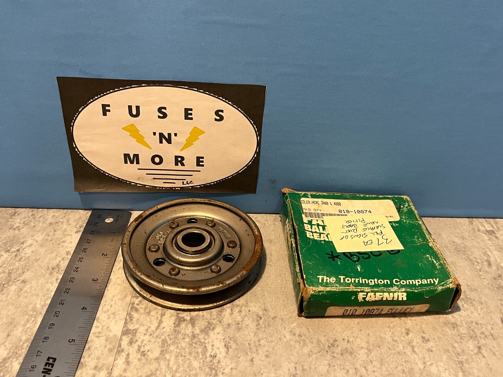 FAFNIR 010 10874- IDLER PULLEY,  0.635/0.64" BORE, HAVE RUST