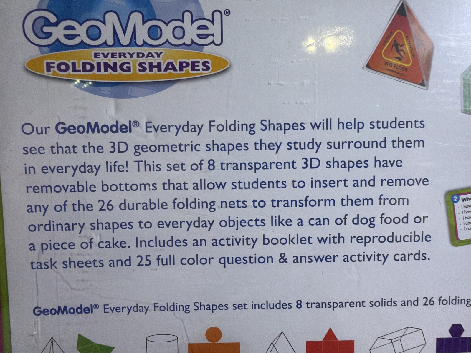EAI Education, Geo Model, Folding Shapes, 34 Pieces Grades 3+