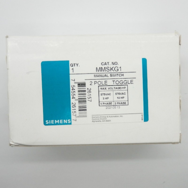 Siemens 2-Pole Toggle Manual Switch MMSKG1