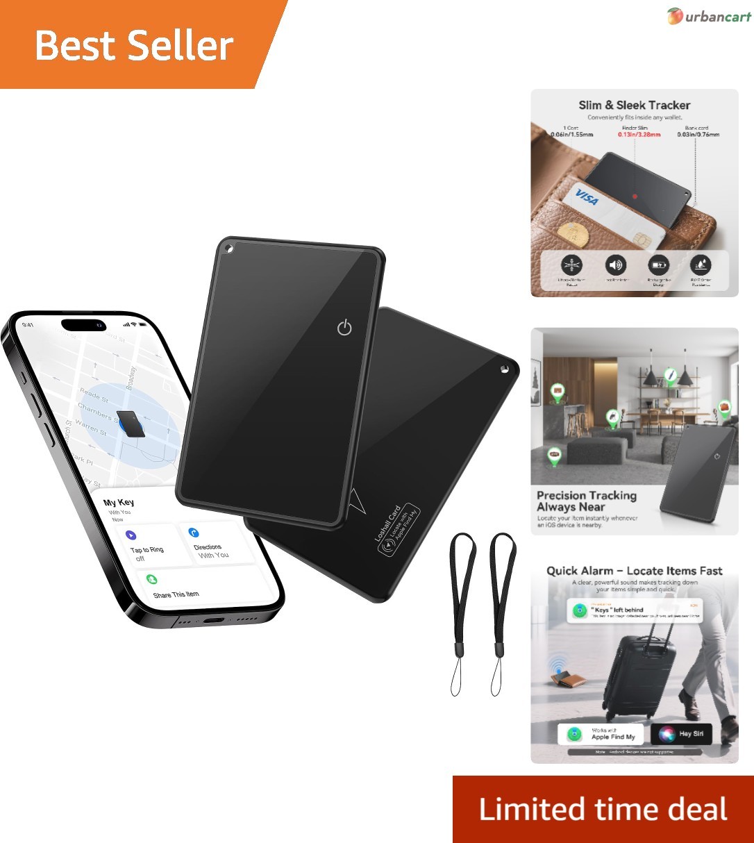 Apple MFi-Certified Air-Trackers: Slim, Rechargeable Bluetooth Wallet & Item ...
