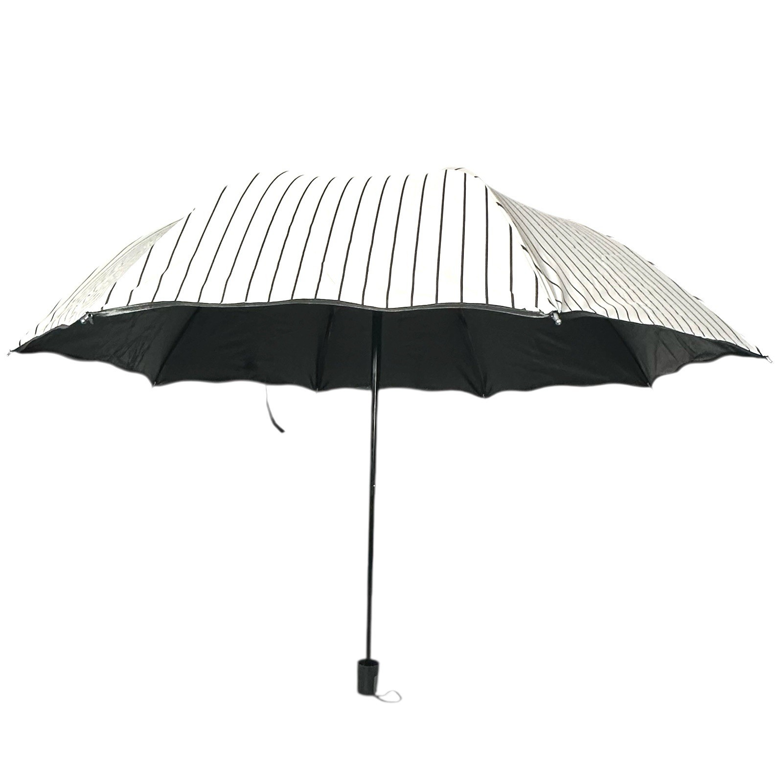 NEW Umbrella Striped Pagoda 37.4”D Parasol 8 Bone Gothic White