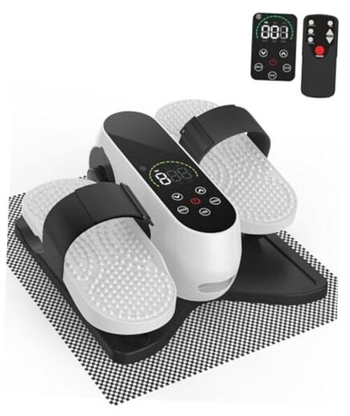 2025 New Under Desk Elliptical Machine,Portable Seated Pedal Exercise White
