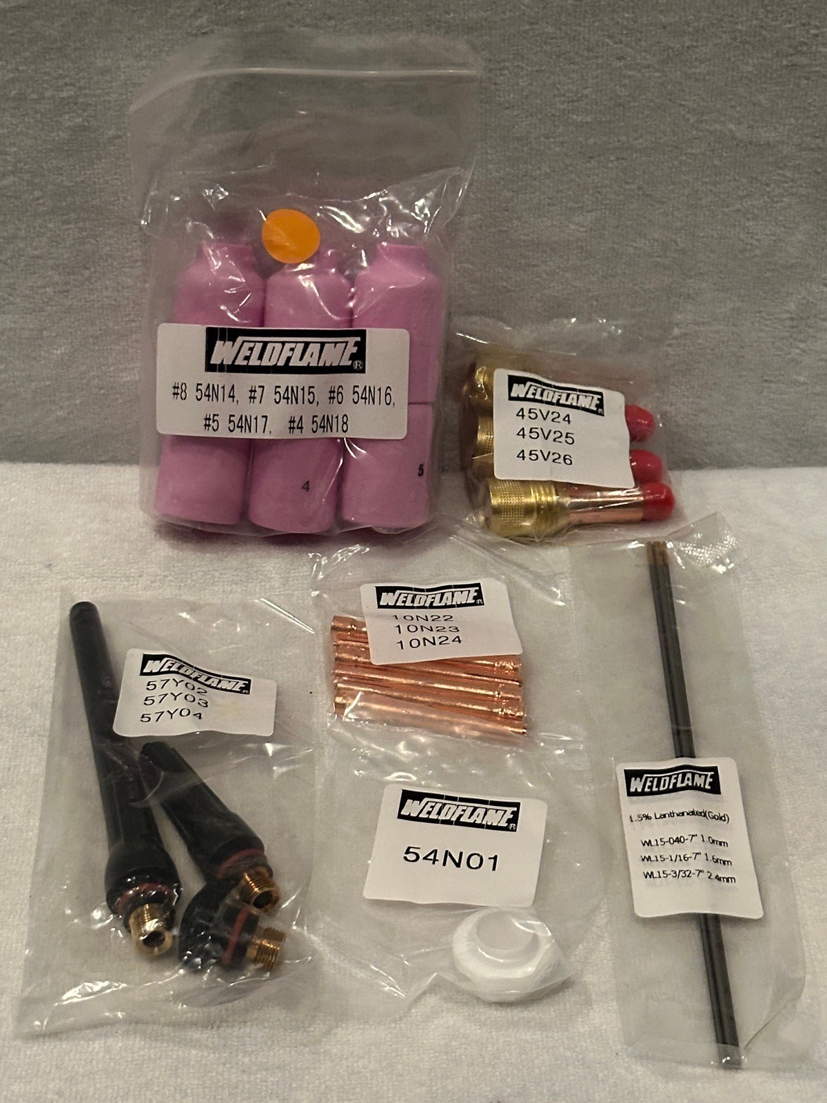 Weldflame 22 Pack Consumables Kit Fit WP17 New In Box NIB