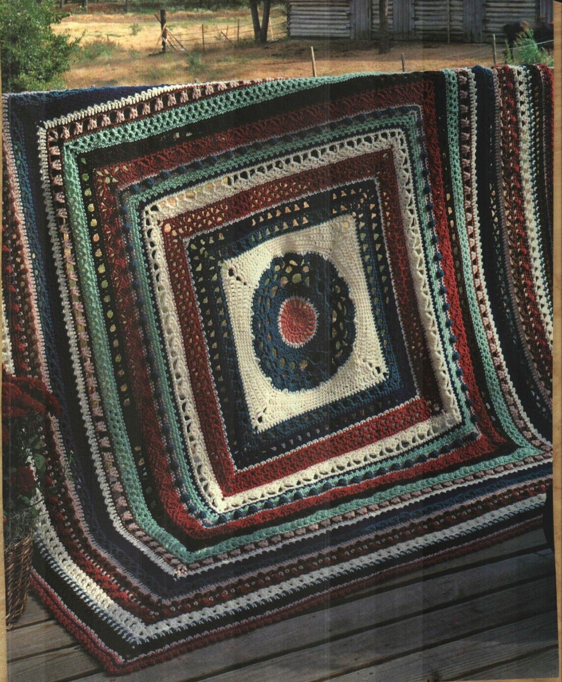 STITCH SAMPLER AFGHAN HOME DECOR CROCHET PATTERN INSTRUCTIONS