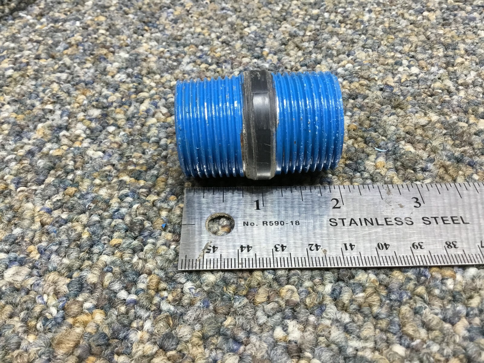 OCAL BLUE RIGID STEEL CONDUIT PIPE (1" Diameter X 2" Long)