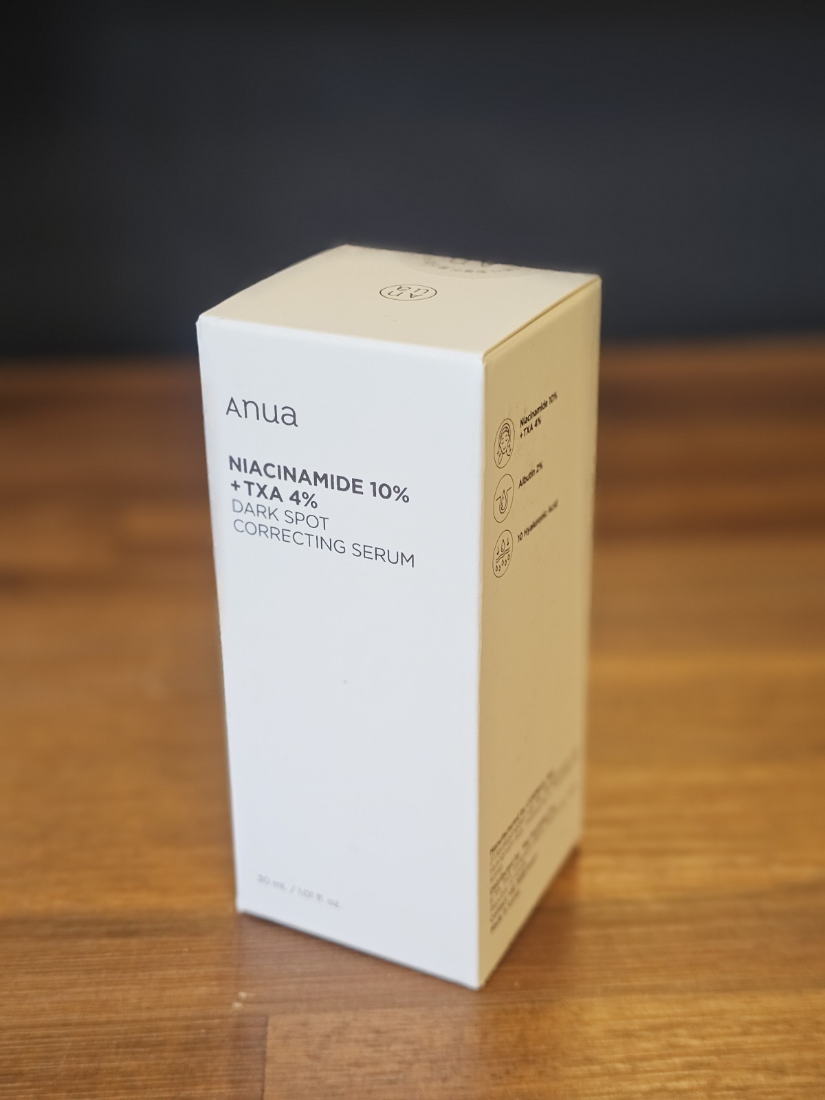 ANUA Niacinamide 10+ TXA 4 Dark Spot Correcting Serum 30ml Hyaluronic Acid 04/27