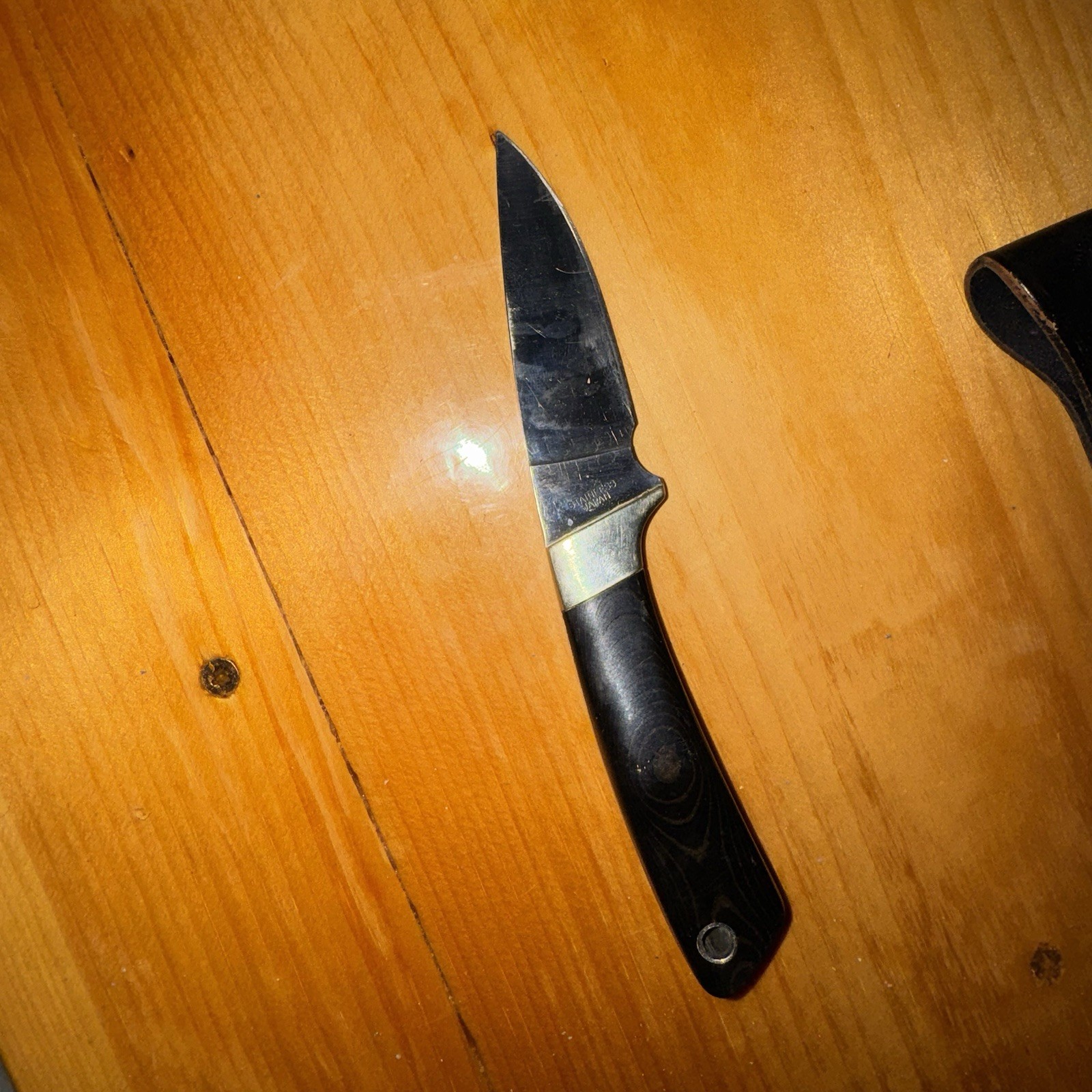 Simmons 'Ol' Ern' Fixed Blade Knife with Wood Handle Made in Japan