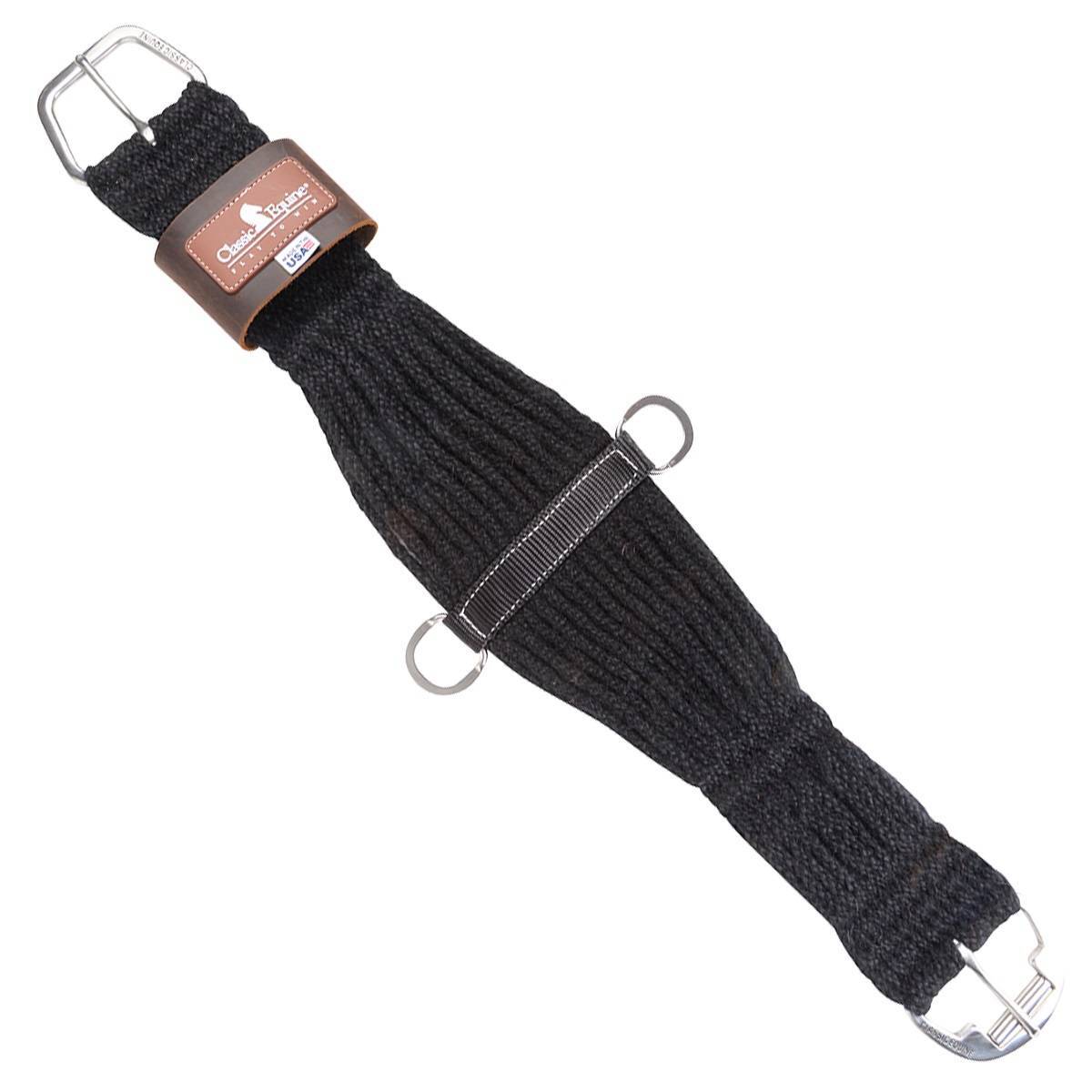 Classic Equine 27-Strand 100% Dyed Mohair Cinch With Leather Center