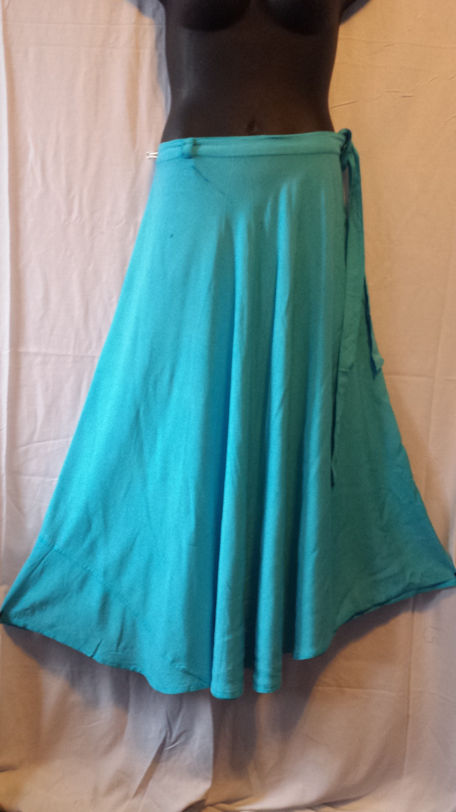 Women Clothing Long Wrap Skirt Beach Dress Vintage AfricanTurquoise Free Size
