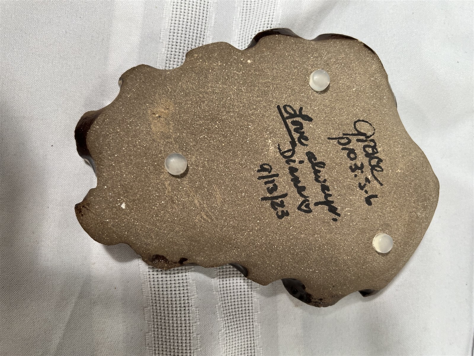 Studio Pottery Angel TrinketTray 8" Long