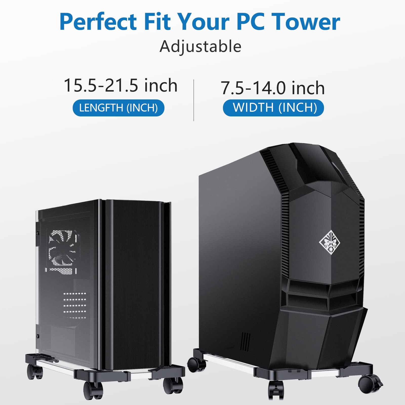 Computer Tower Stand - Adjustable PC Stand for Most Desktop