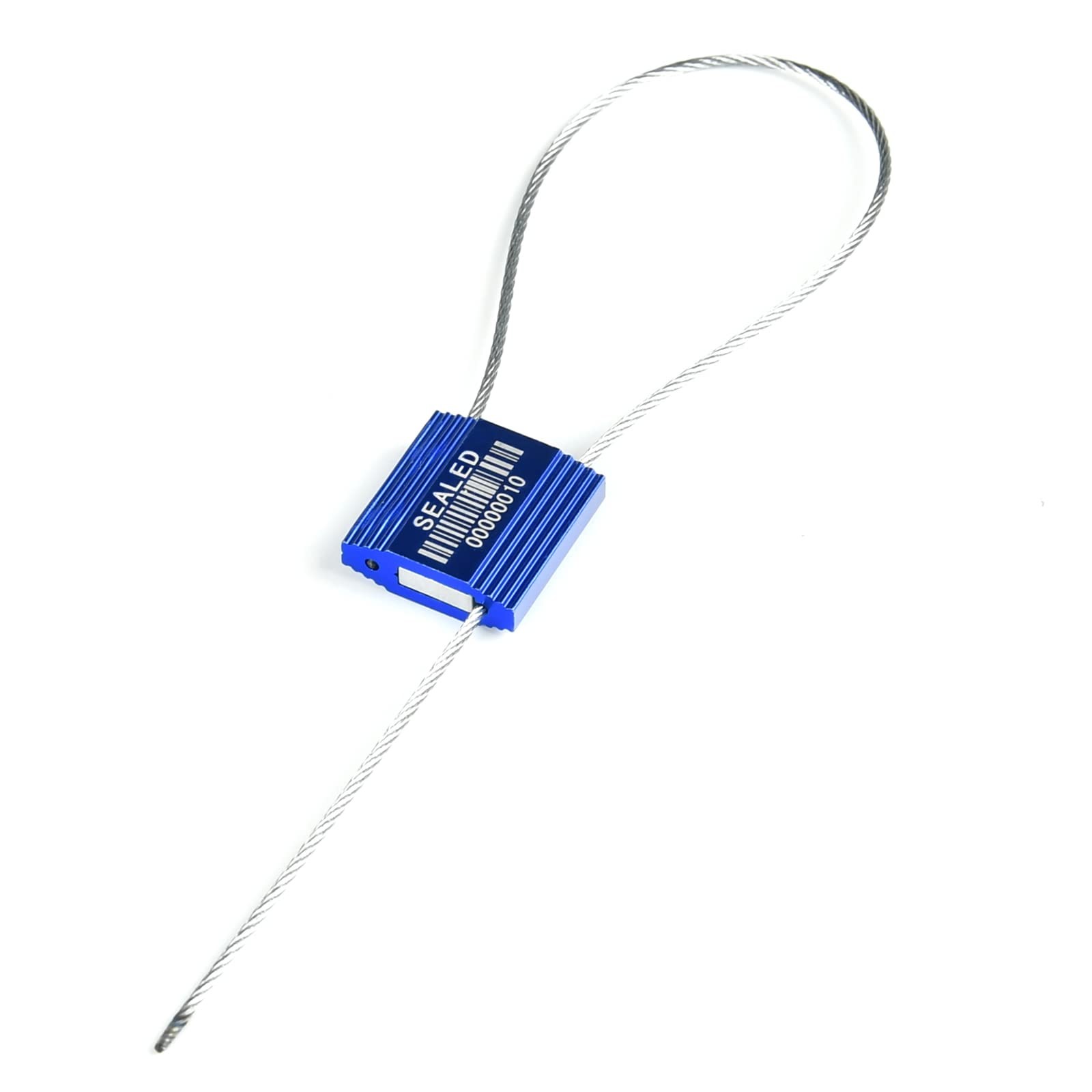 LeadSeals 50 Blue High Security Cable Seals With Barcode - Pull Tight Numbere...