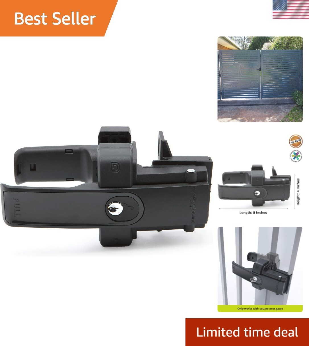 Innovative Magnetic Gate Latch with Durable Polymer Design for Long-Lasting Use