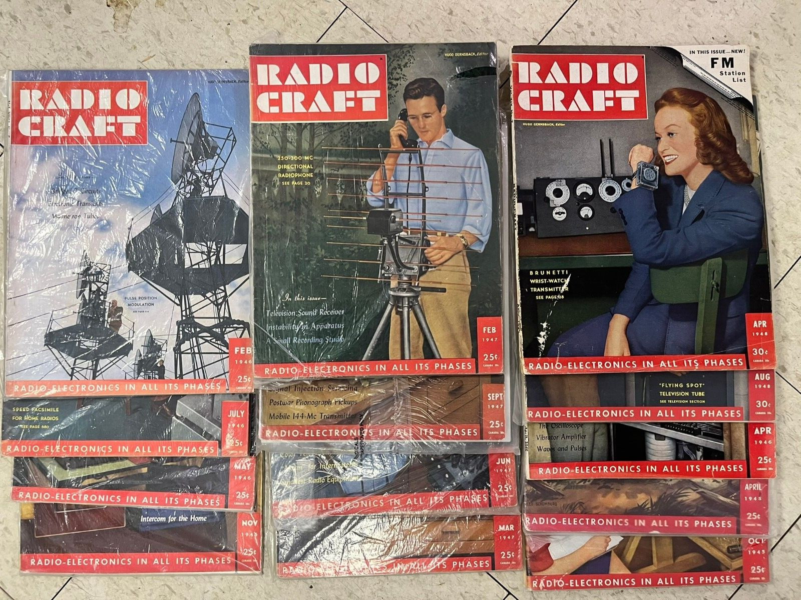 1945-1948 Radio Craft magazine options