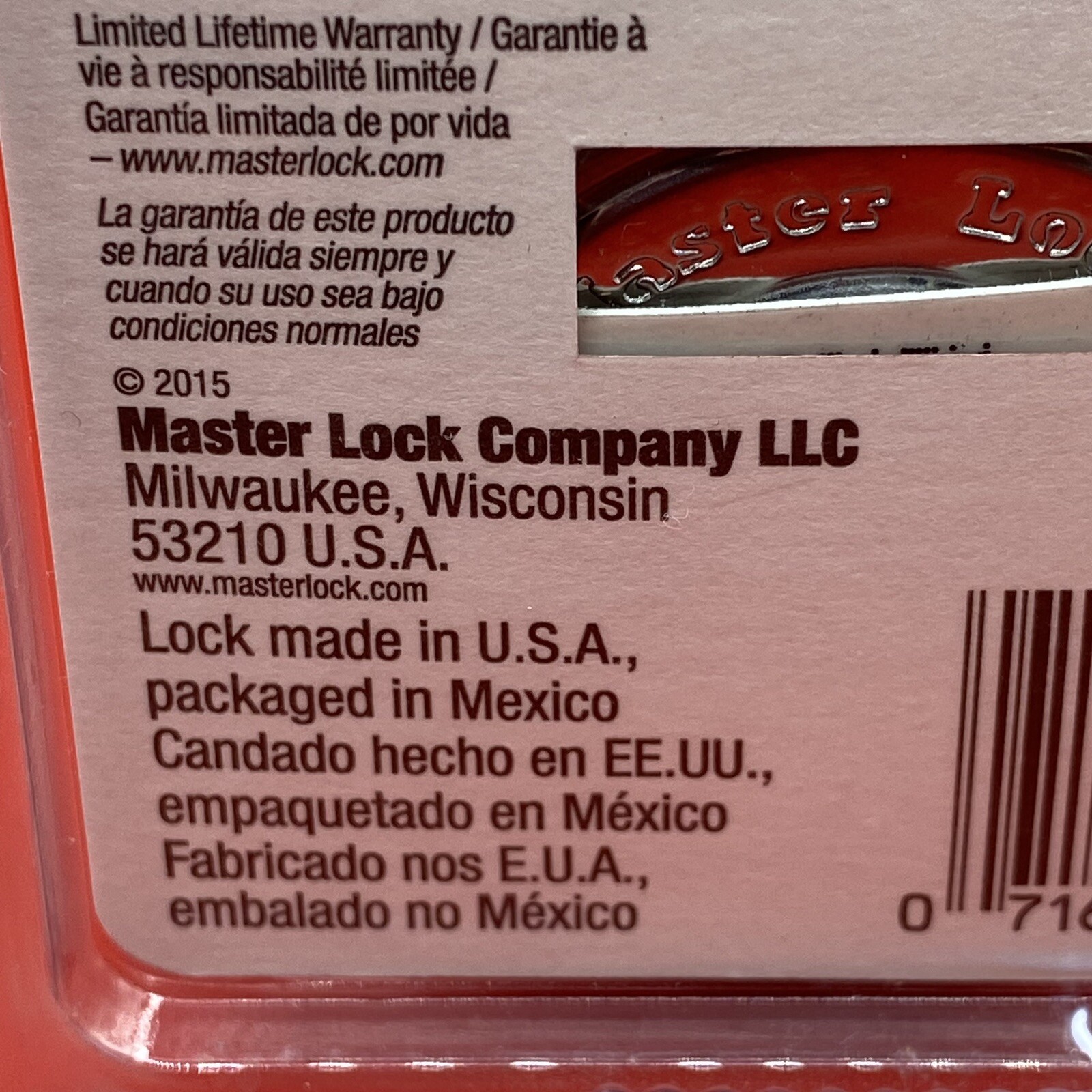 Master Lock Combination Lock 1500D 1-7/8" **FACTORY SEALED** Fast Shipping 🔒