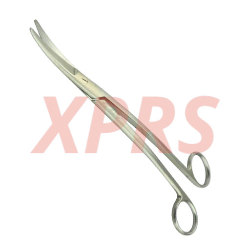 Pratt Rectal Surgery Scissors, 8", S-Shaped, Blunt Tips, Premium German Stain.