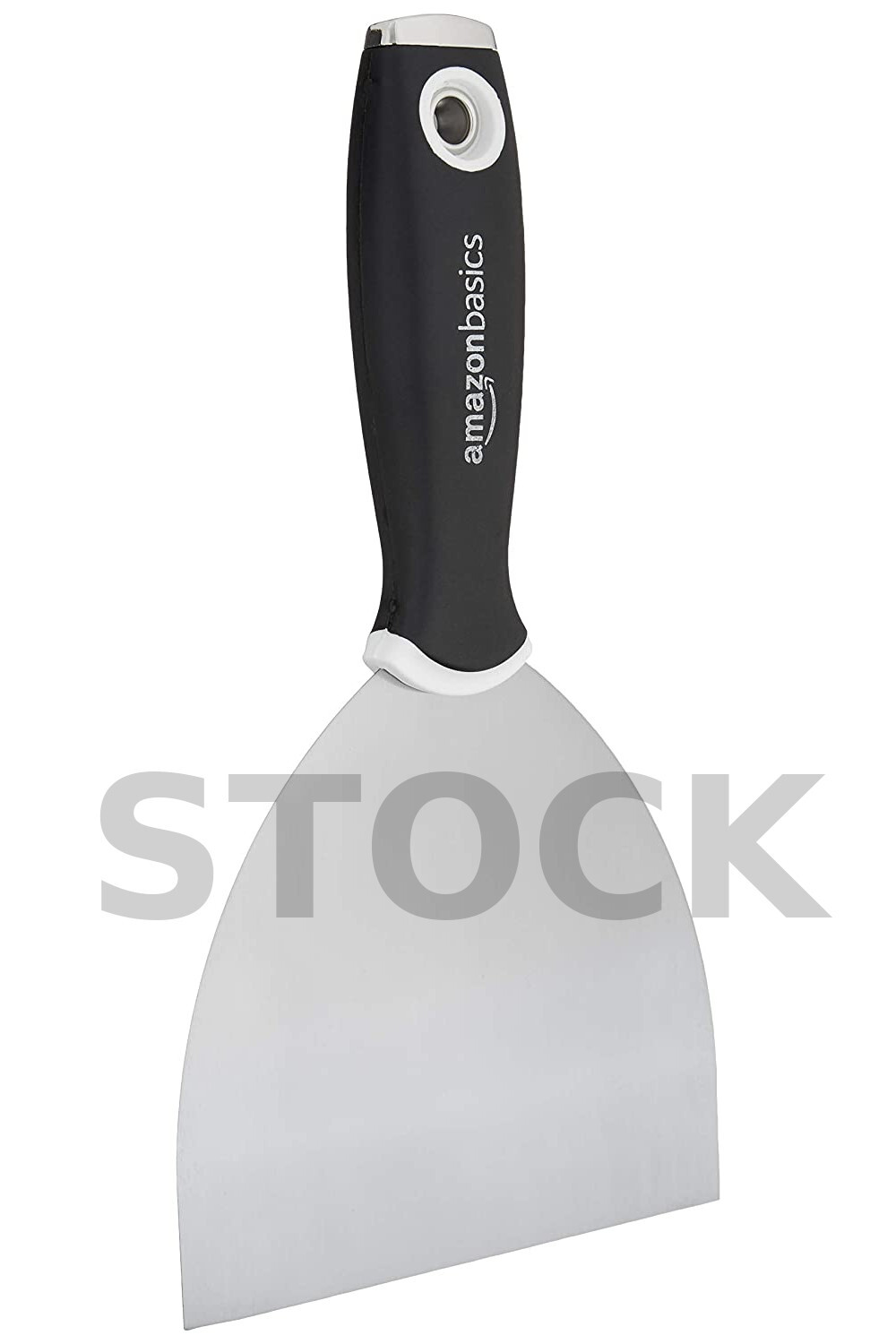 Amazon Basics 5" Flexible, Soft Grip, Carbon Steel Putty Knife with Hammer End