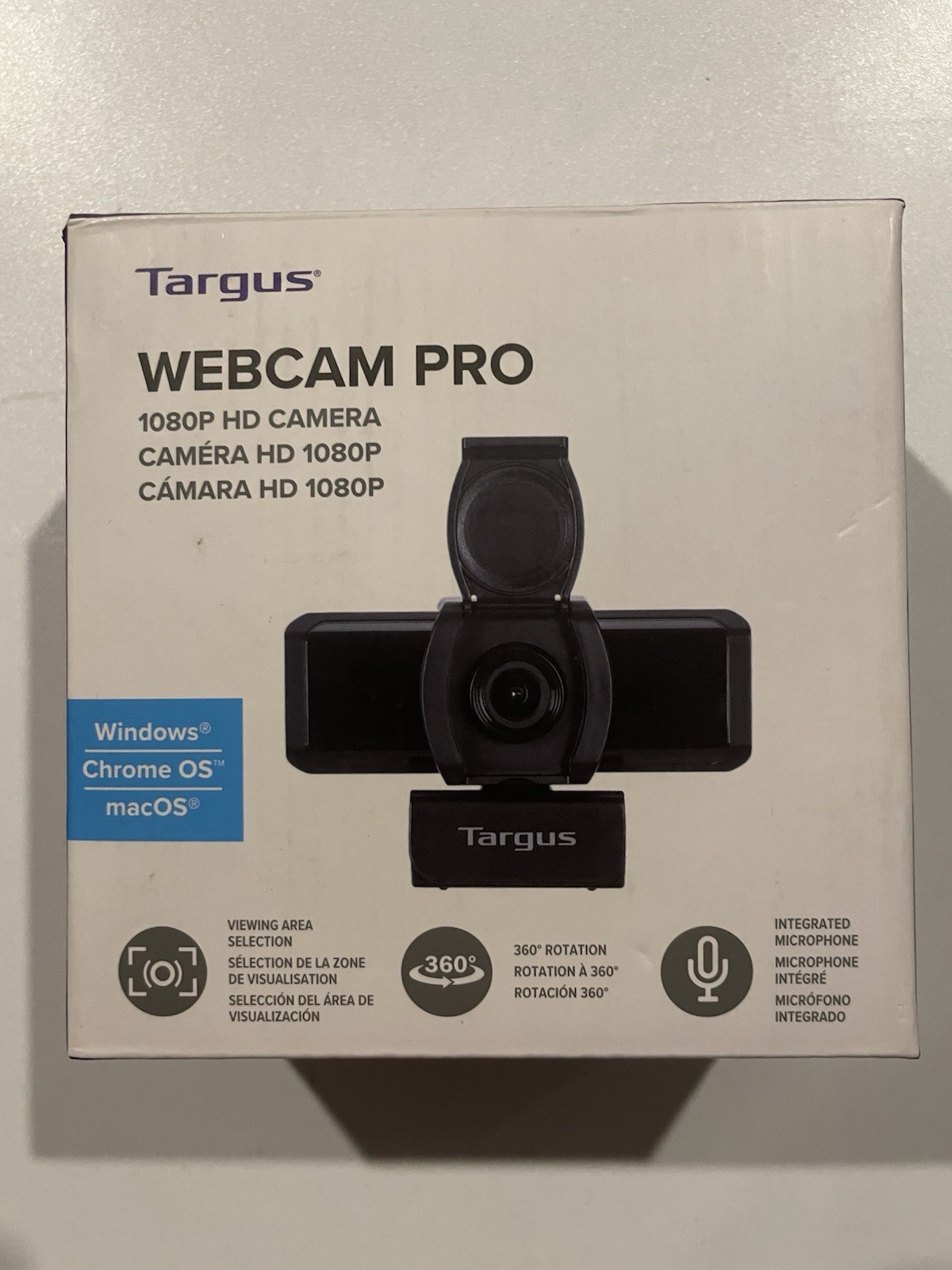 Targus Webcam Pro 1080P HD Camera Integrated Mic AVC041 Universal Compatibility