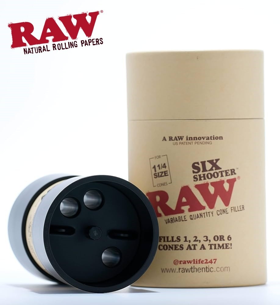 Authentic RAW Six Shooter for 1 1/4 Size Cone Loader Filling Device