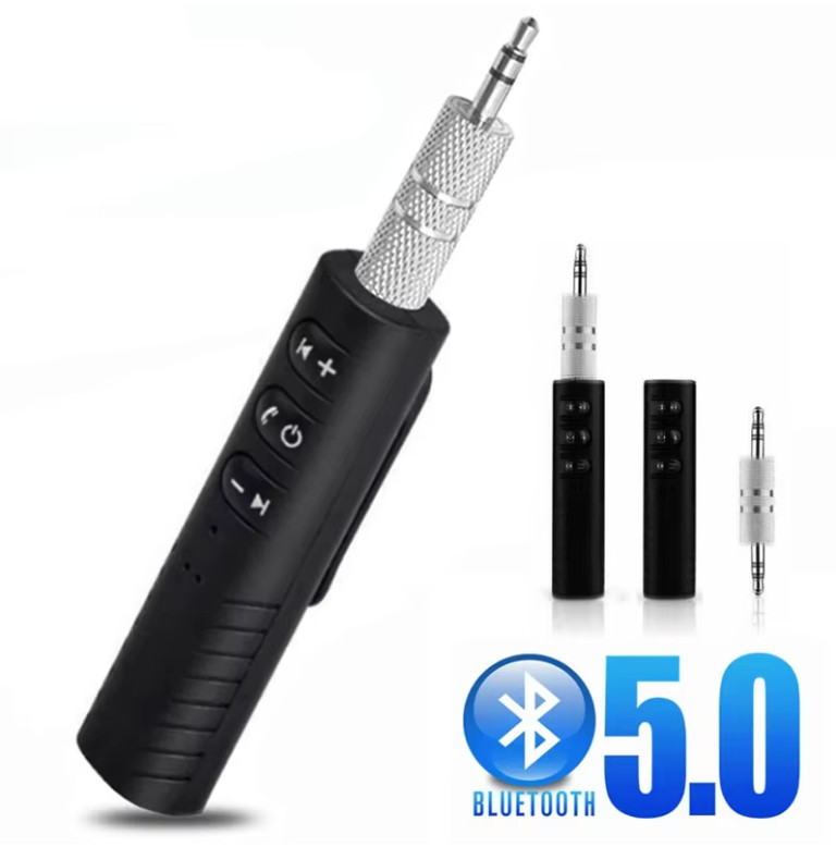 2in1 Bluetooth 5.0 Transmitter Receiver Stereo Audio Adapter 3.5mm AUX TV PC Car