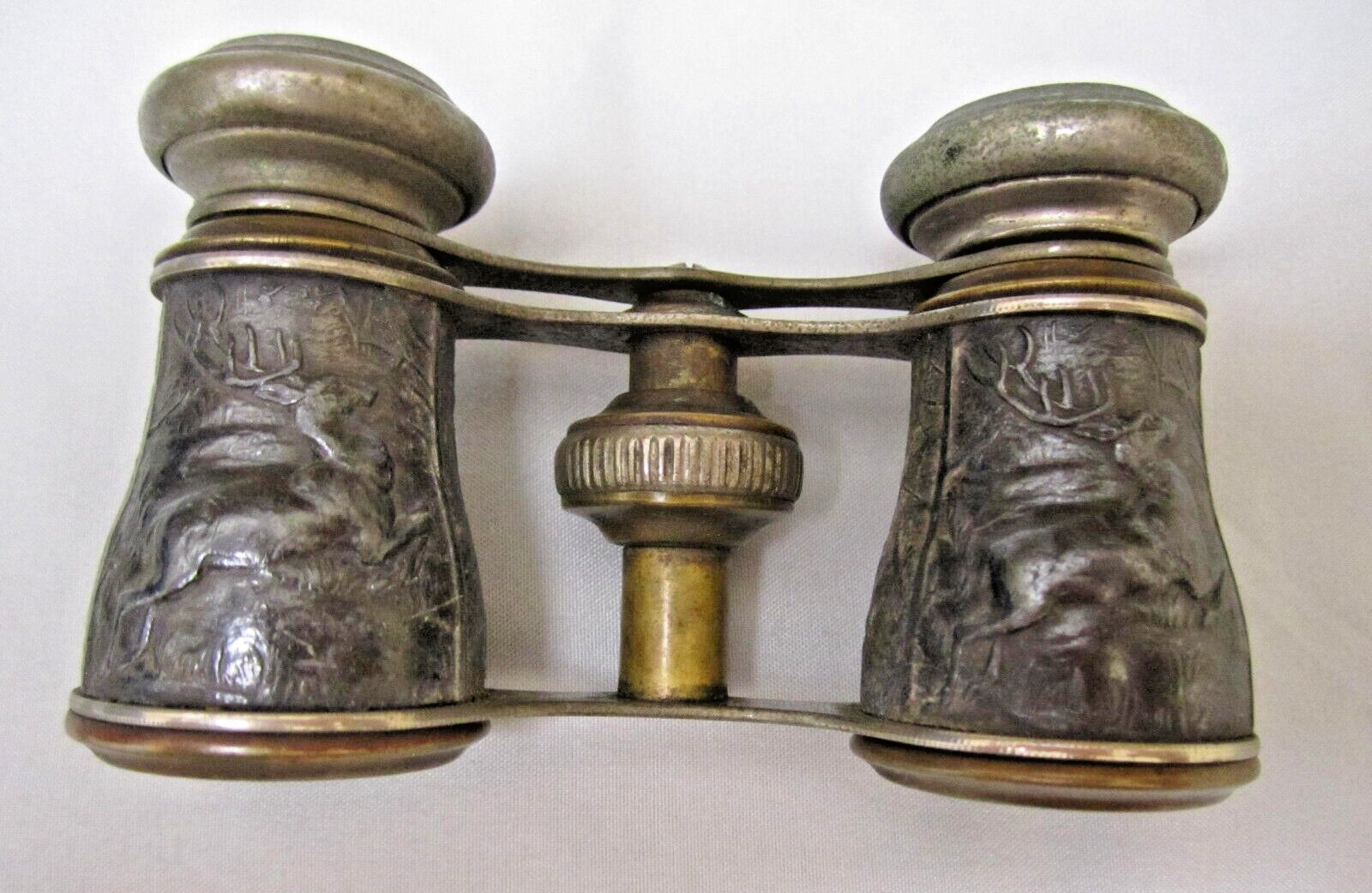 Vintage CHEVALIER PARIS Hunting / Opera Binoculars France - Hunting Scene