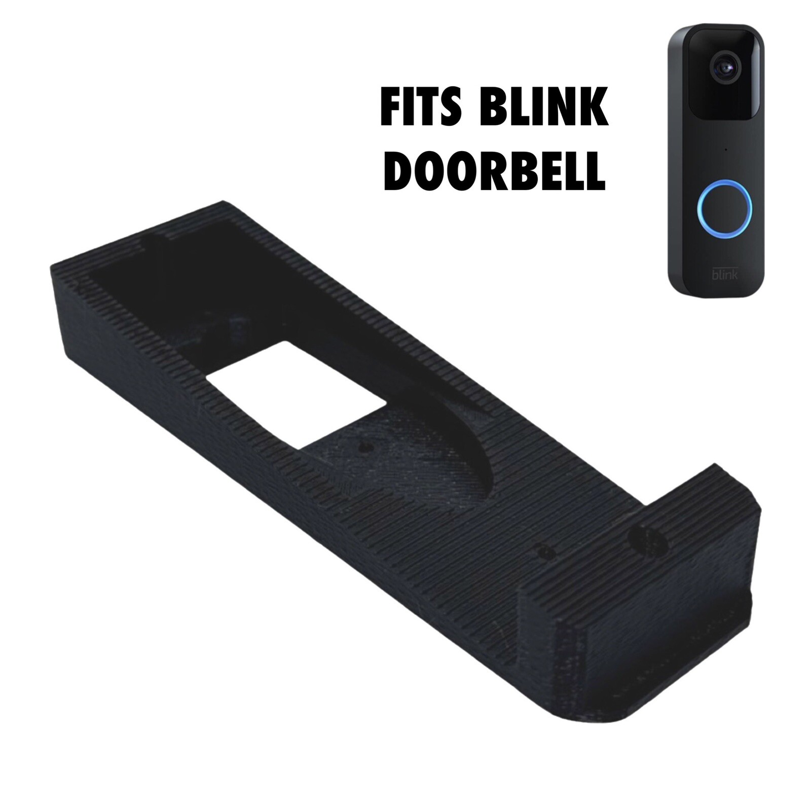 Vinyl Siding Mount for Blink Video Doorbell 4" Lap – Black