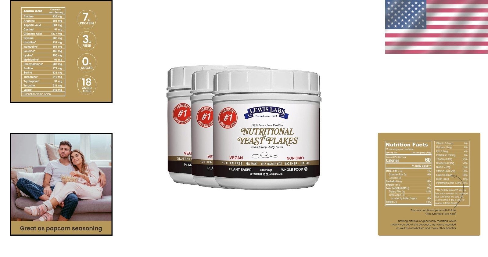 Nutritional Yeast 3 lb - Superfood