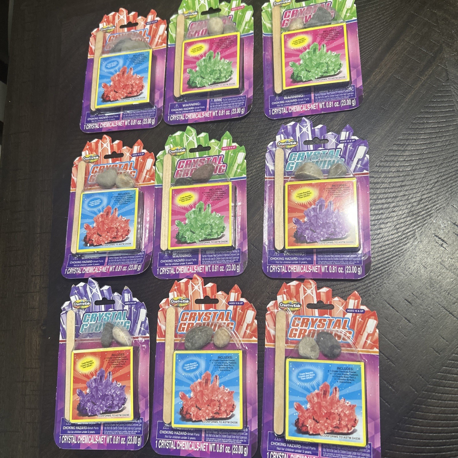 Lot of 9 CREATIVE KIDS SCIENCE CRYSTAL GROWING KIT AGES 10+