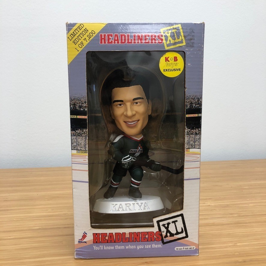 Corinthian Headliners XL Paul Kariya NHL Bobblehead 1998 KB Toys Exclusive