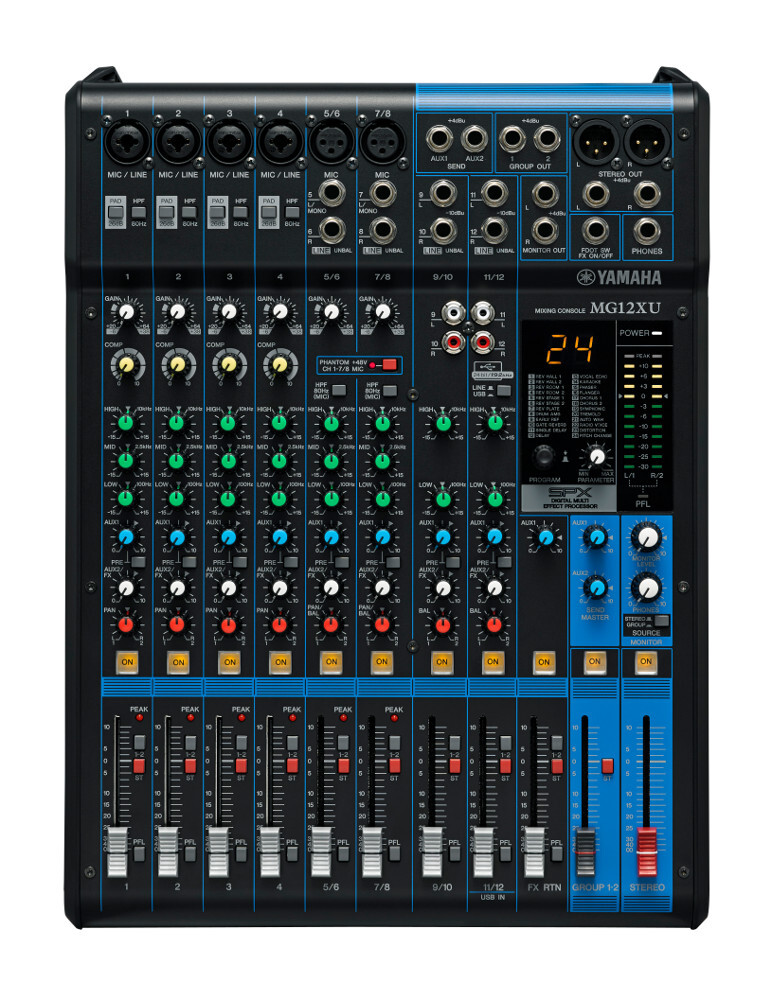 Yamaha MG12XU 12 Channel Mixer with Effects and USB
