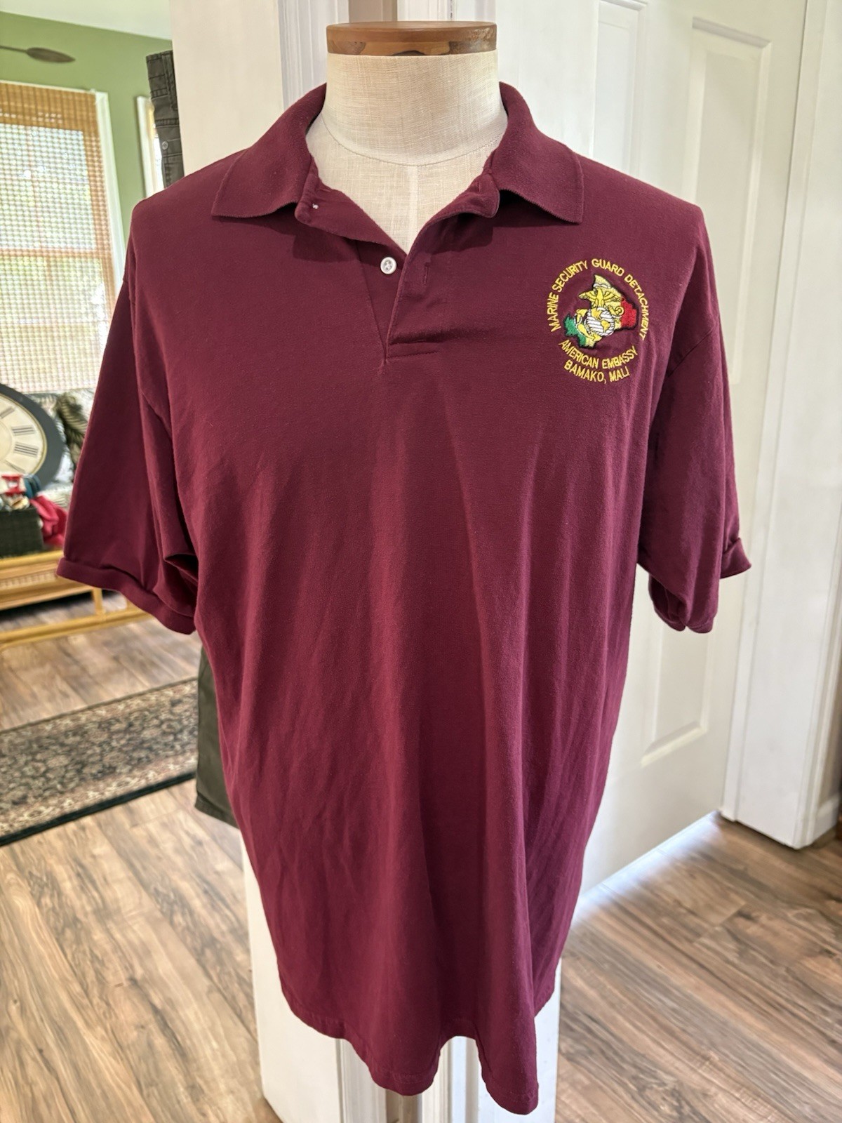 Marine Security Guard Detachment American Embassy Bamako Mali Red XL Polo