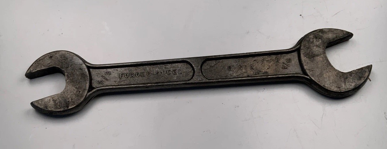 Unbranded 5/8x3/4 Or 16mm X 19mm Open End Wrench - Possibly Hy-Bar, USA