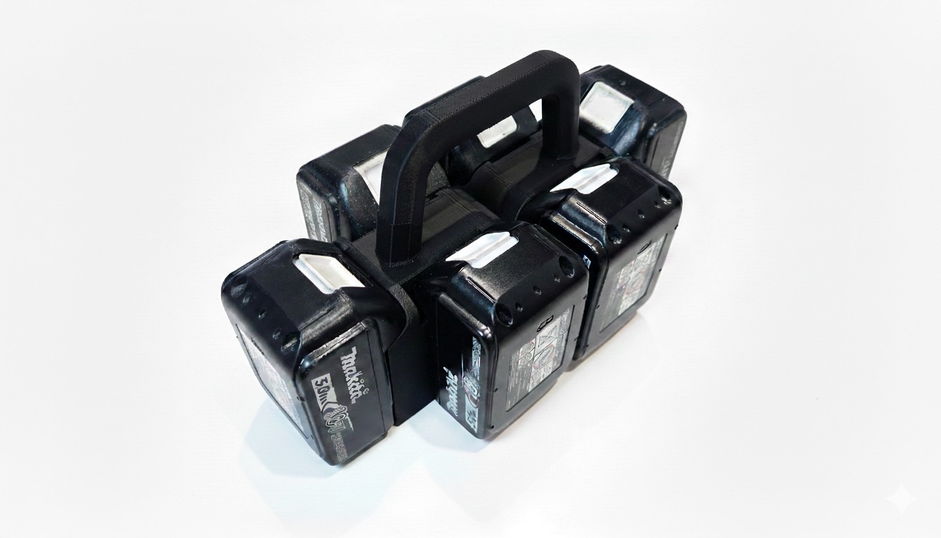Makita 18V 6 Slot Battery Caddy Carrying Case Battery Holder