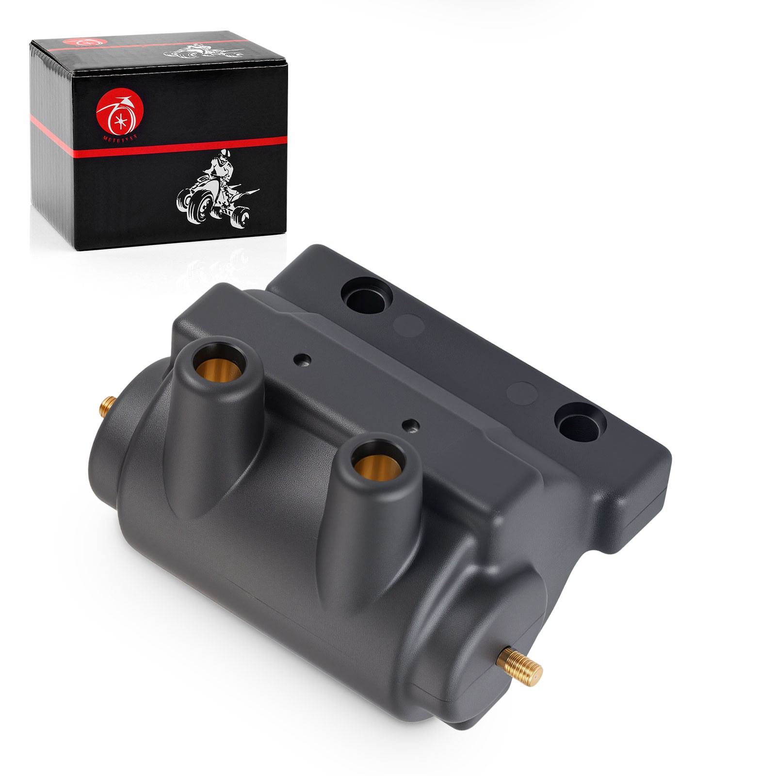 5 Ohms Black Dual Fire Twin Power Ignition Coil For Sportster Replaces 31609-65A
