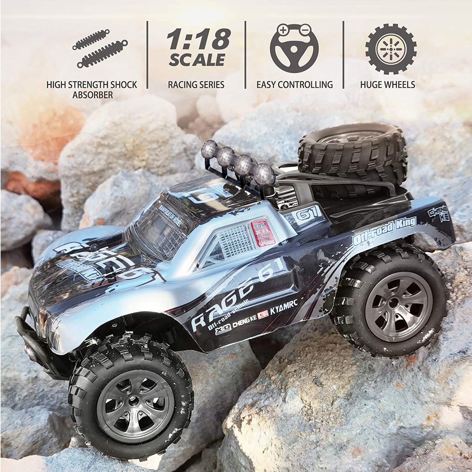 1886 RC Truck 2.4Ghz High Speed Off-Road Car Short Course Truck Toy For Kids,