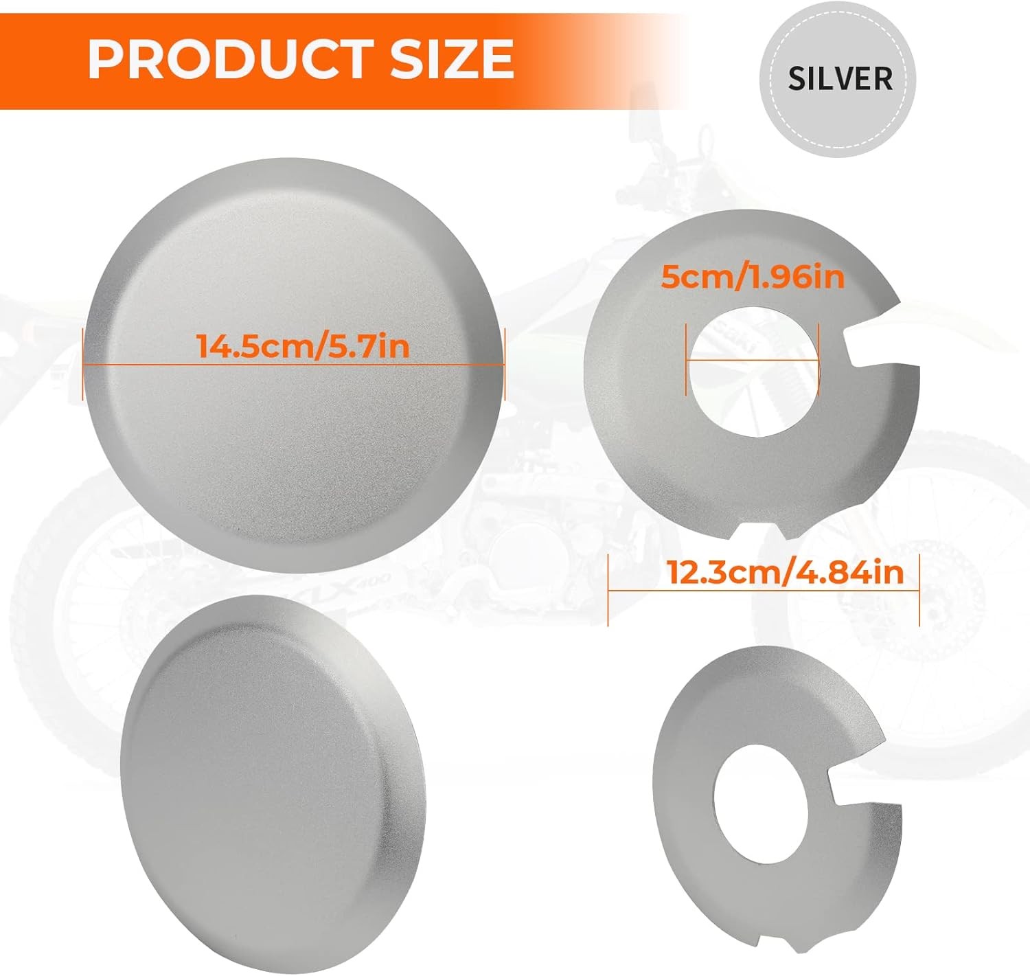 Ignition Clutch Case Covers Guards Kit for Suzuki DRZ400 DR-Z400S Silver