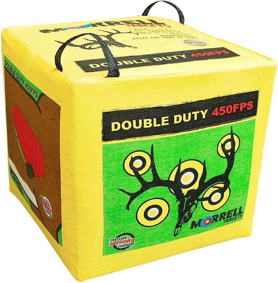 Double Duty 450 FPS Cube Field Point Archery Bag Target with Traditional Bullsey