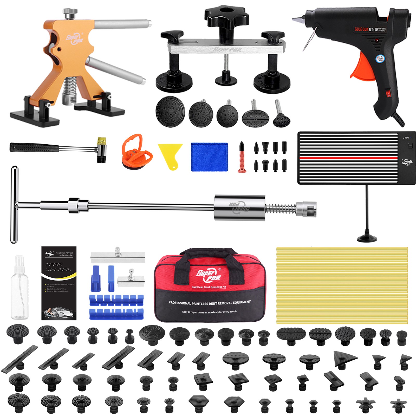 PDR Car Dent Puller Bridge Lifter Auto Paintless Hail Remover Dent Repair Kit