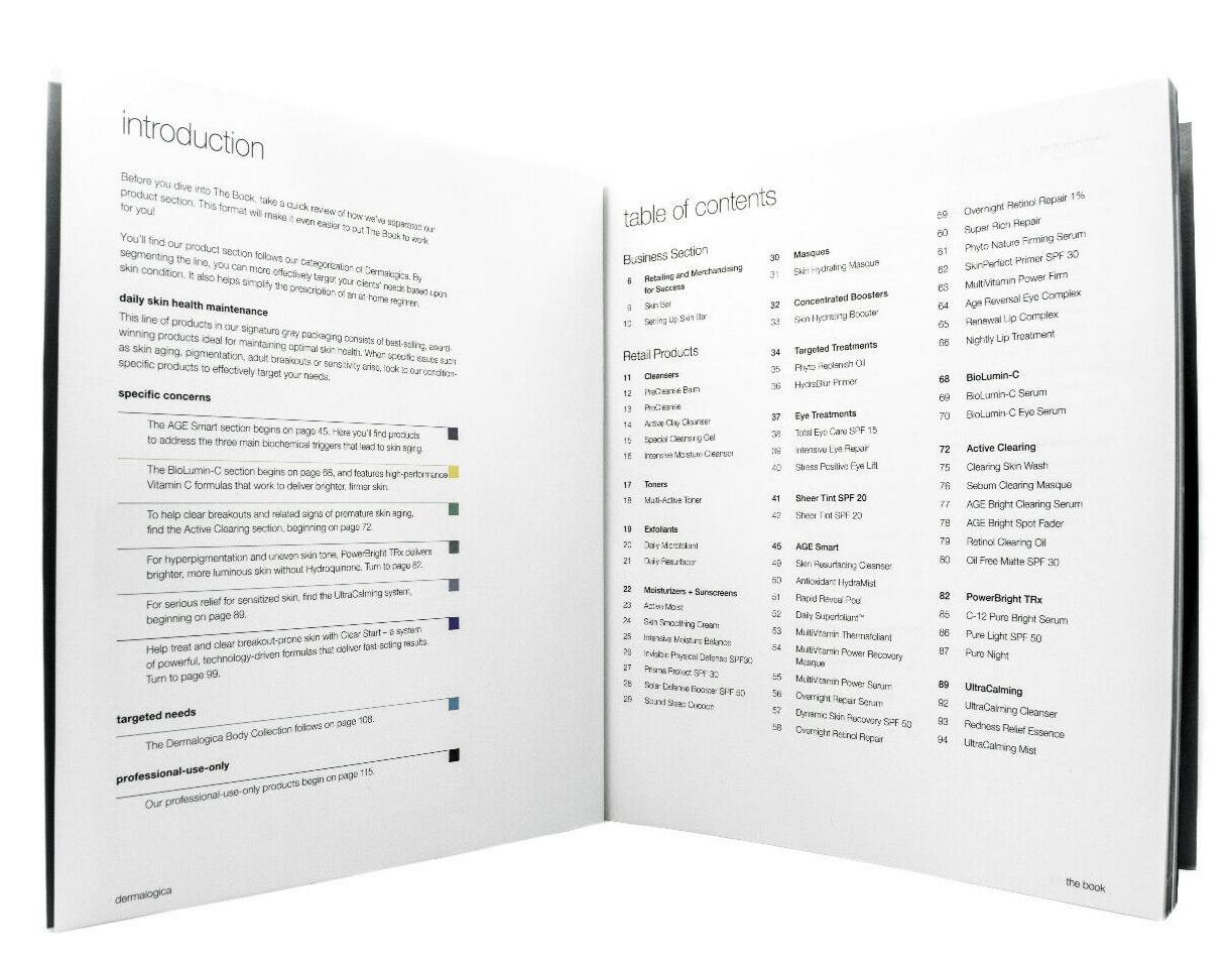 Dermalogica "The Book" Informational Guide *New*