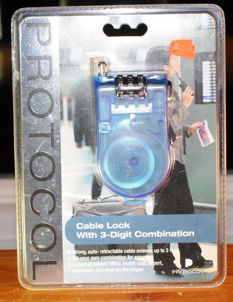 Cable Lock Protocol All-Purpose 3 Foot Heavy Duty 3-Digit Combination