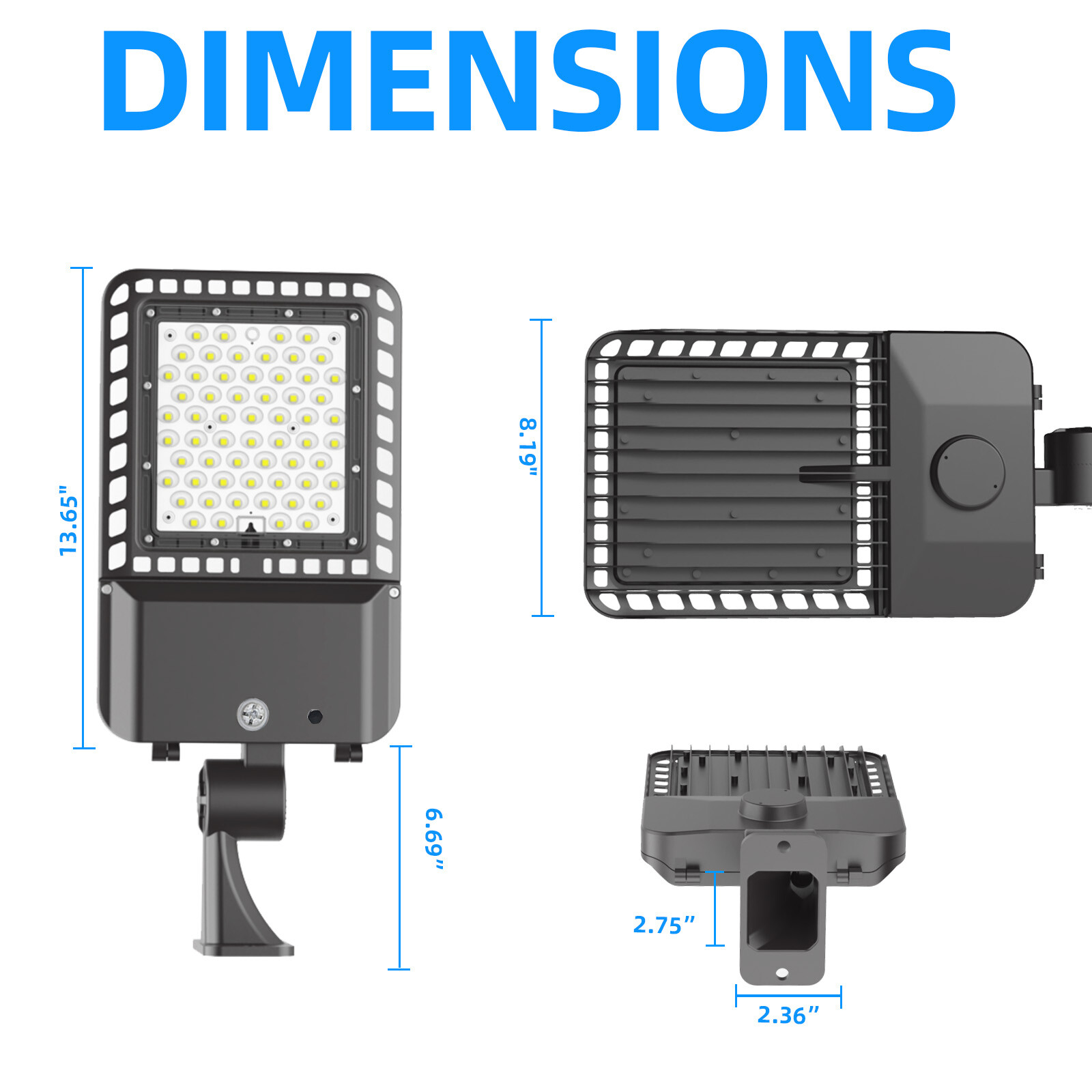 Led Shoebox Parking Lot Area Light 200W 300W Outdoor 5500K Daylight AC100-277V