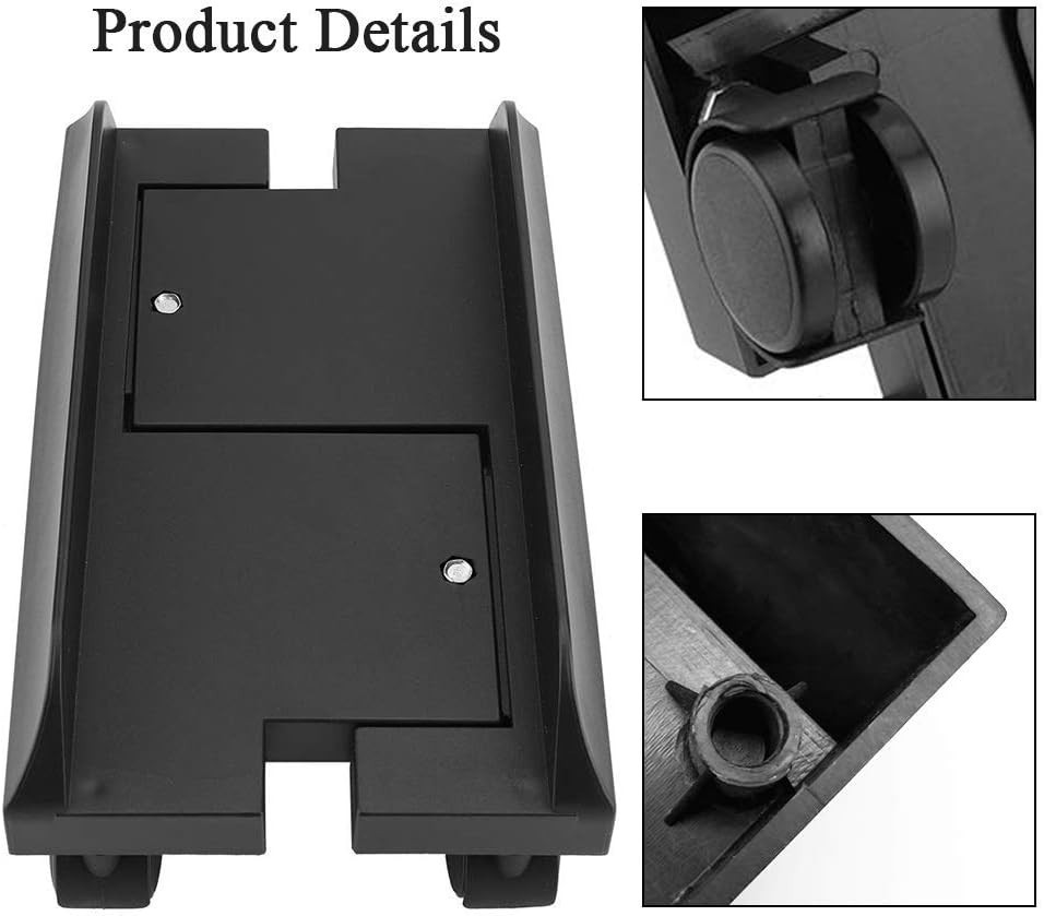 Universal ABS PC Computer Tower Stand Holder, Adjustable Width, Rolling Caster