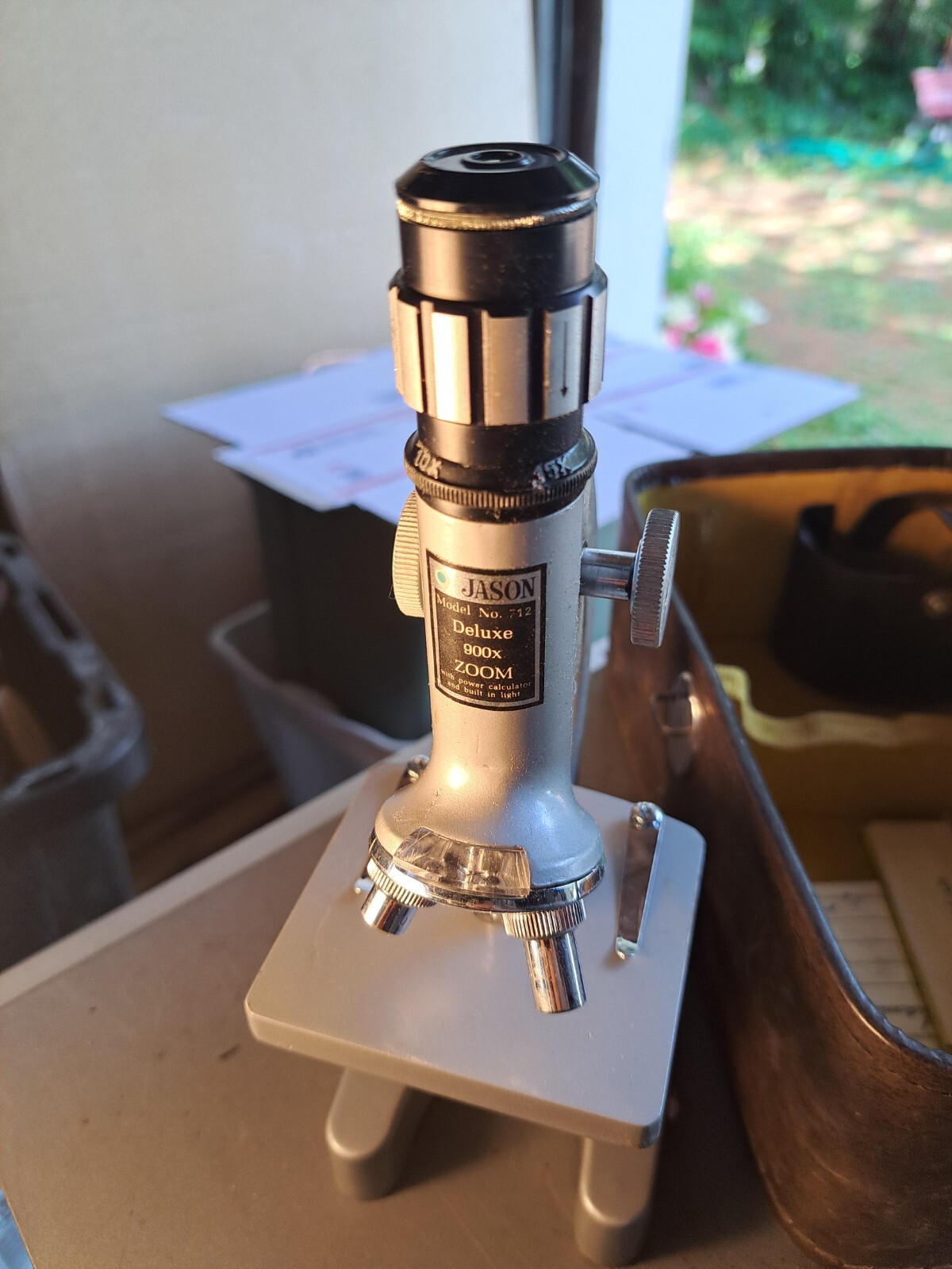 Vintage Jason Microscope Model No. 712 in Vinyl Case All Contents VERY NICE