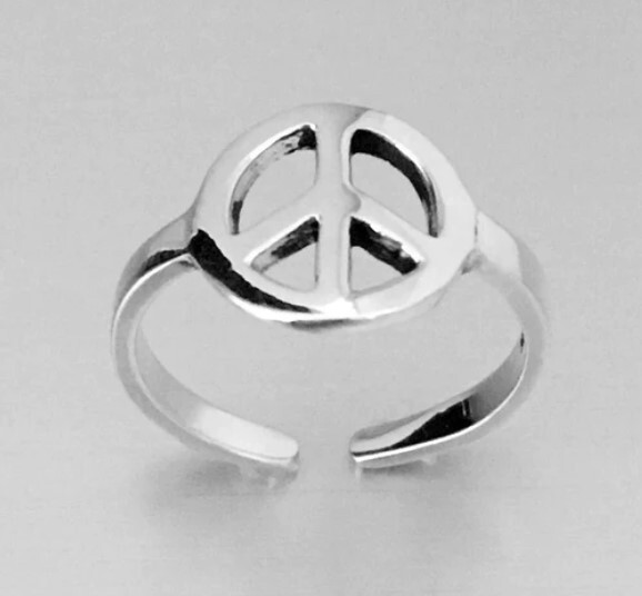 Solid Metal Adjustable Toe Ring White Gold Plated Silver New Year GIFT 4 HER