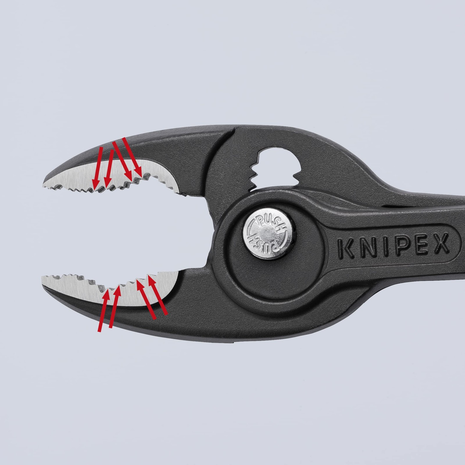 Knipex TwinGrip Adjustable Front Grip Plier Black onesize, Plastic Coated