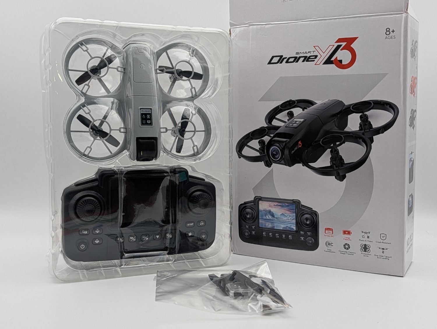 Ylrc Smart Drone YL3 Mini Quadcopter Gray Plastic Camera Used