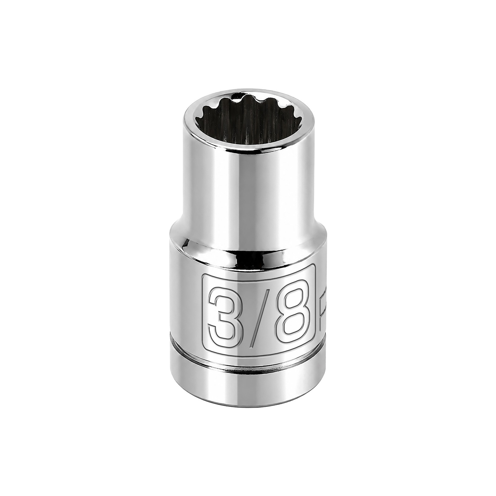Powerbuilt 3/8 Inch Drive x 3/8 Inch 12 Point Shallow Socket - 641002