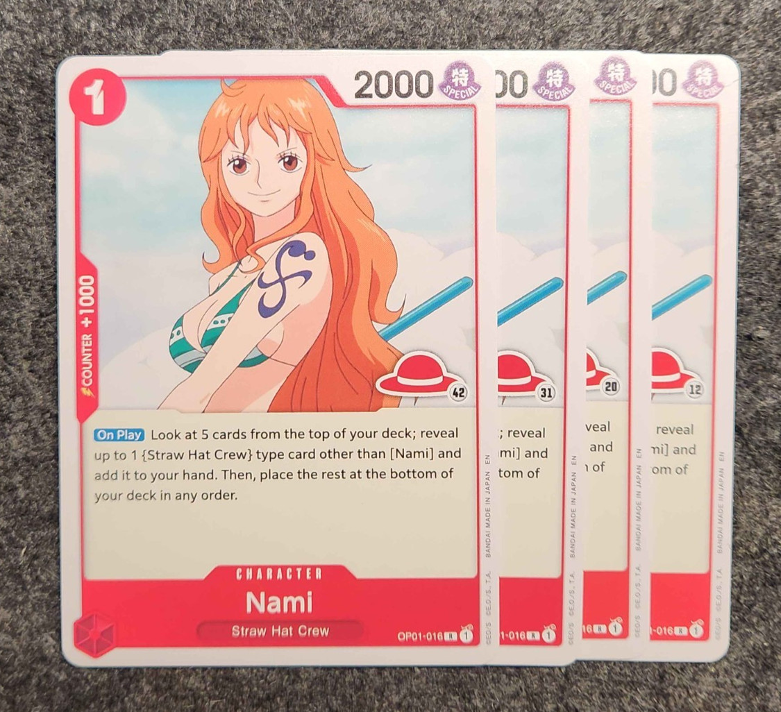 Nami Playset - OP01-016 x4 - Learn Together Reprint - One Piece TCG - English