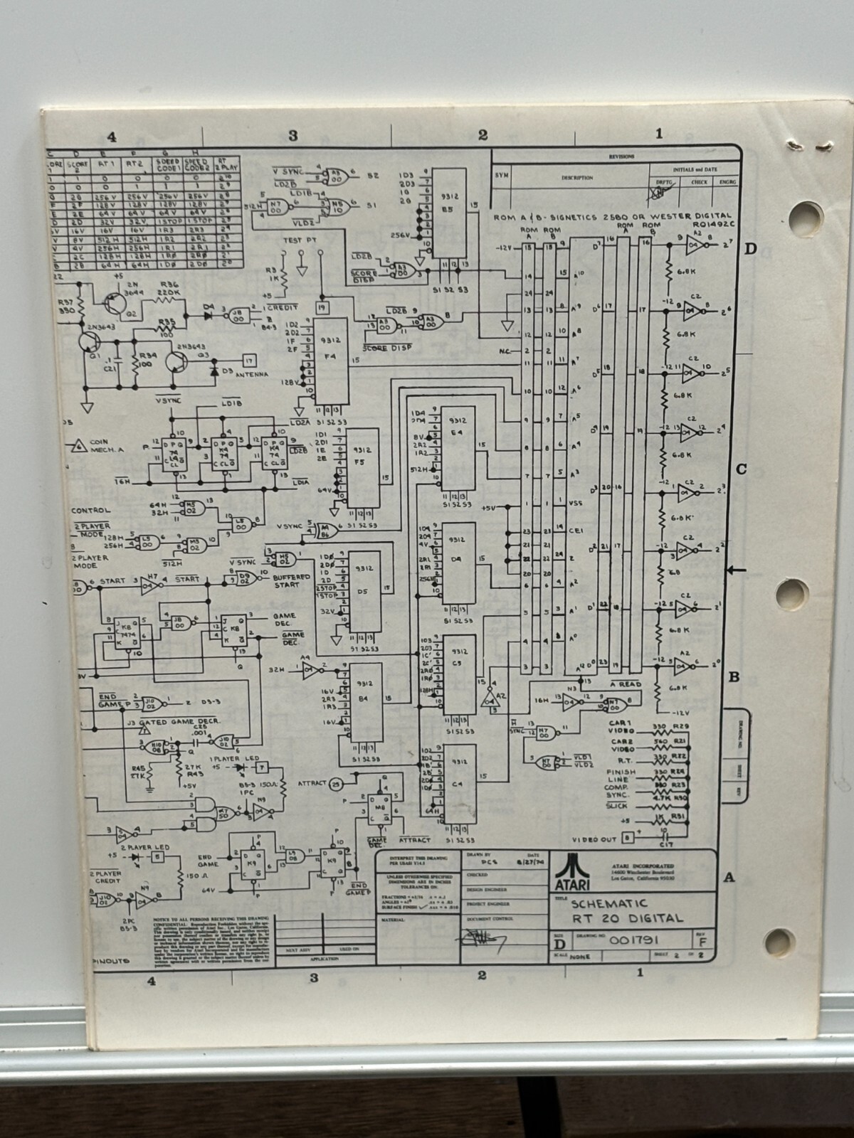 ORIGINAL-ATARI-GRAND TRAX 20-OPERATING AND MAINTENANCE MANUAL